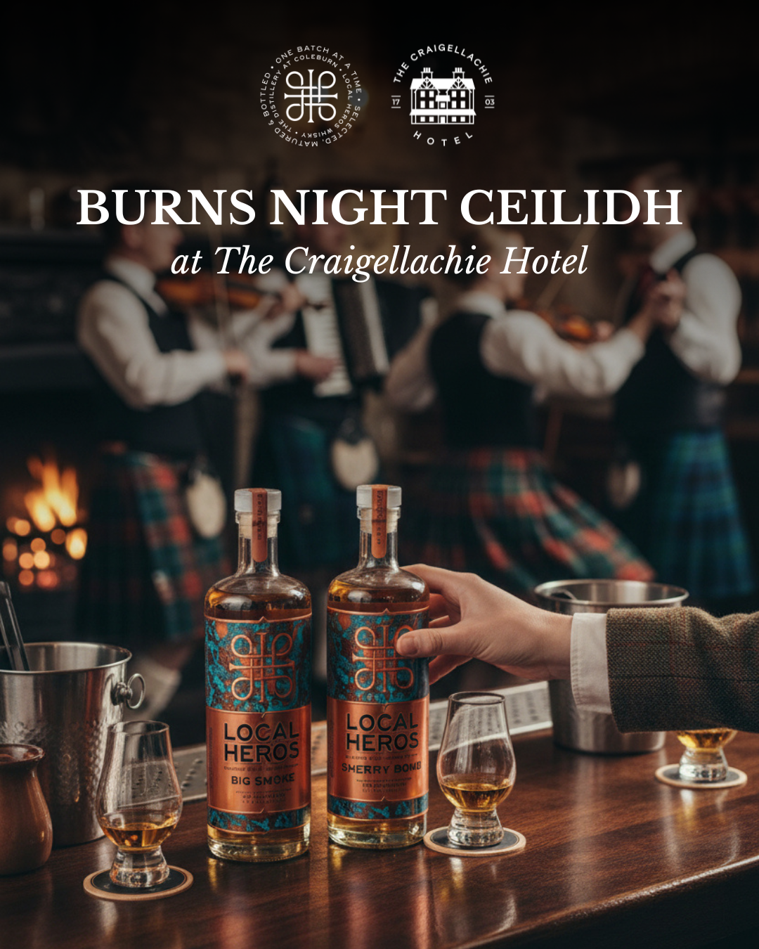 Burns Night Ceilidh at The Craigellachie Hotel, in Speyside, Highlands, Scotland